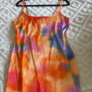 Watercolor slip dress